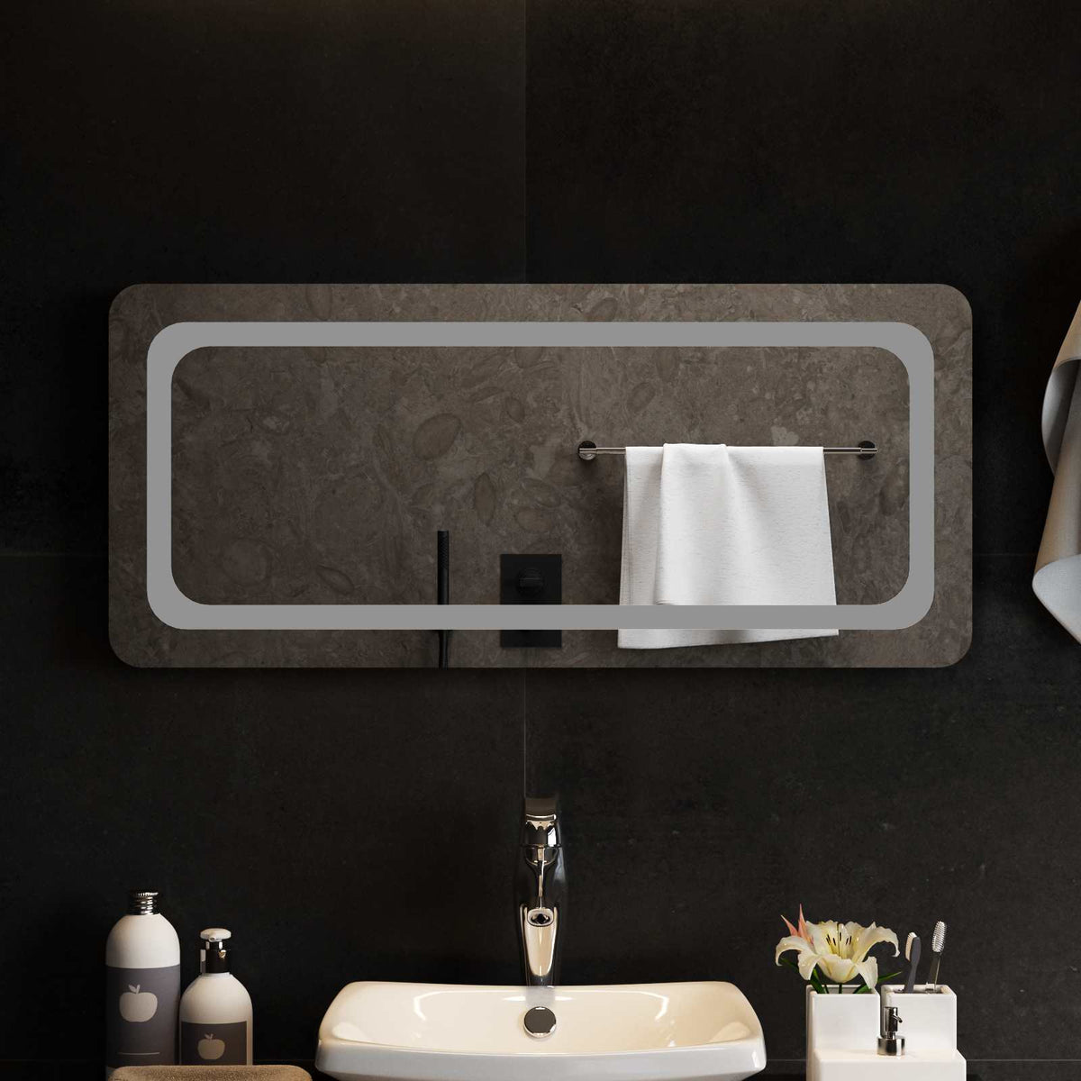 Led Badkamer Spiegel Transparant Gehard Glas