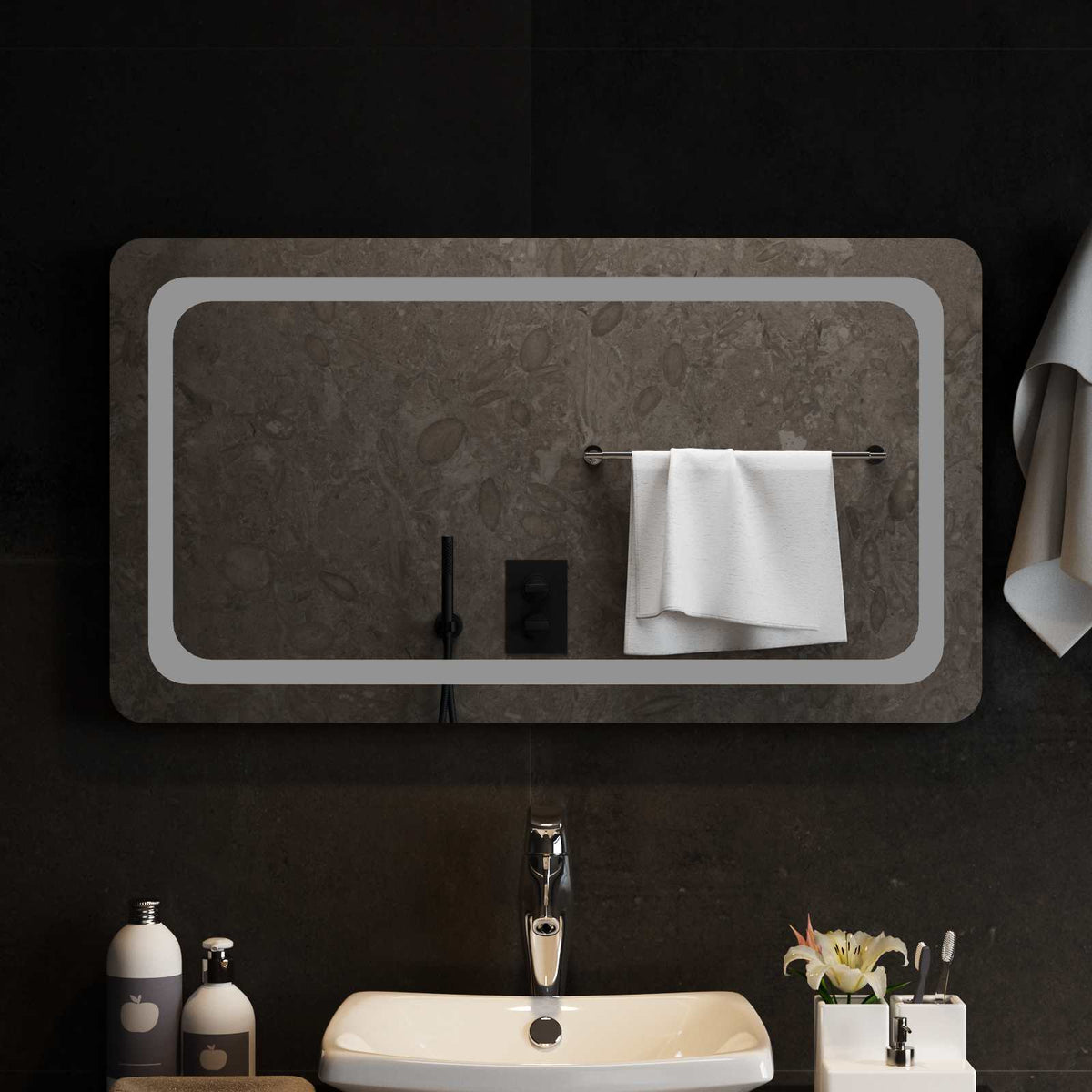 Led Badkamer Spiegel Transparant Gehard Glas