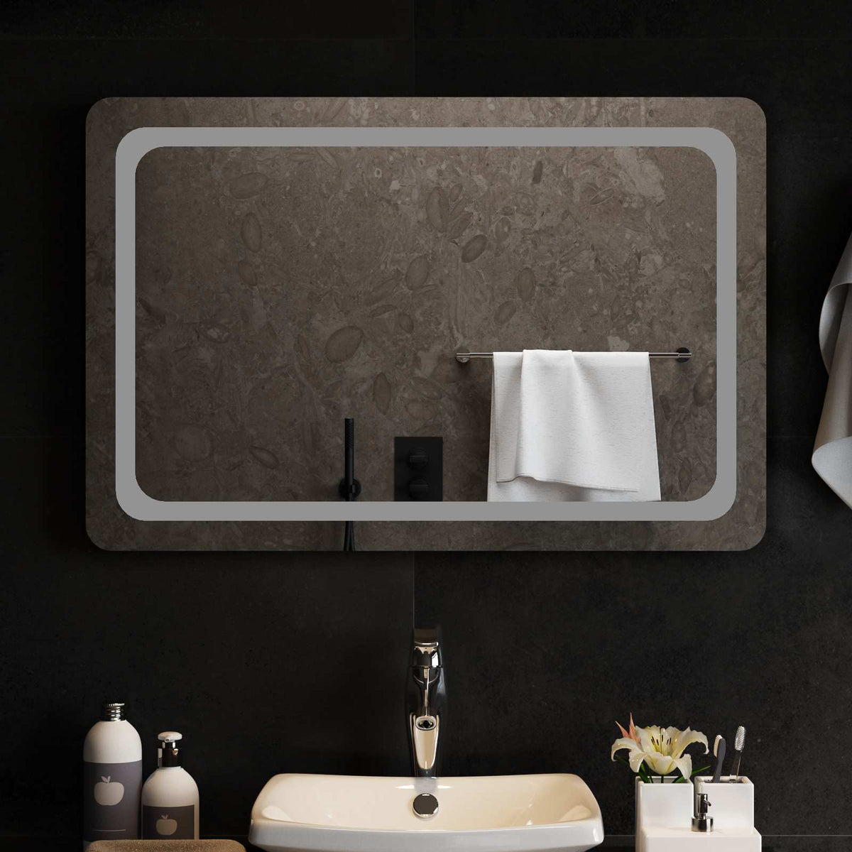 Led Badkamer Spiegel Transparant Gehard Glas