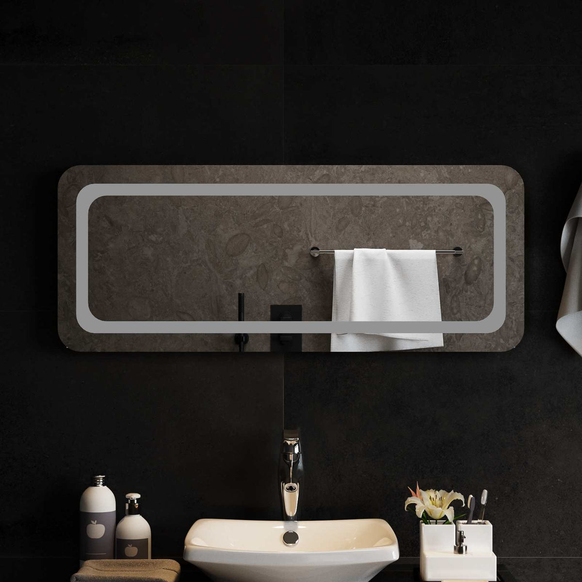 Led Badkamer Spiegel Transparant Gehard Glas