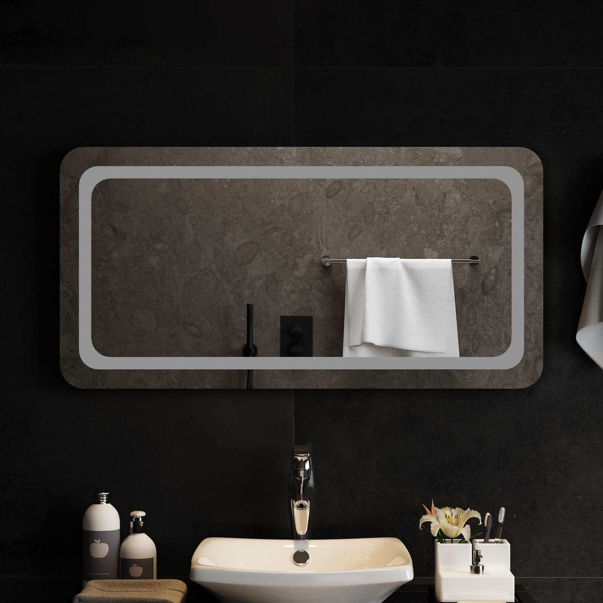 Led Badkamer Spiegel Transparant Gehard Glas