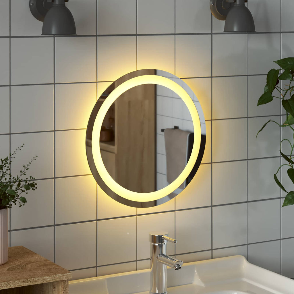 Led Badkamer Spiegel Transparant Ø 40 Cm Gehard Glas