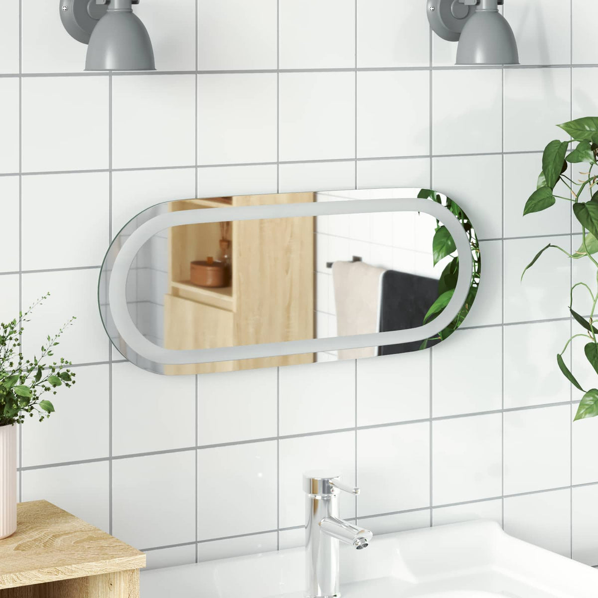 Led Badkamer Spiegel Transparant Gehard Glas