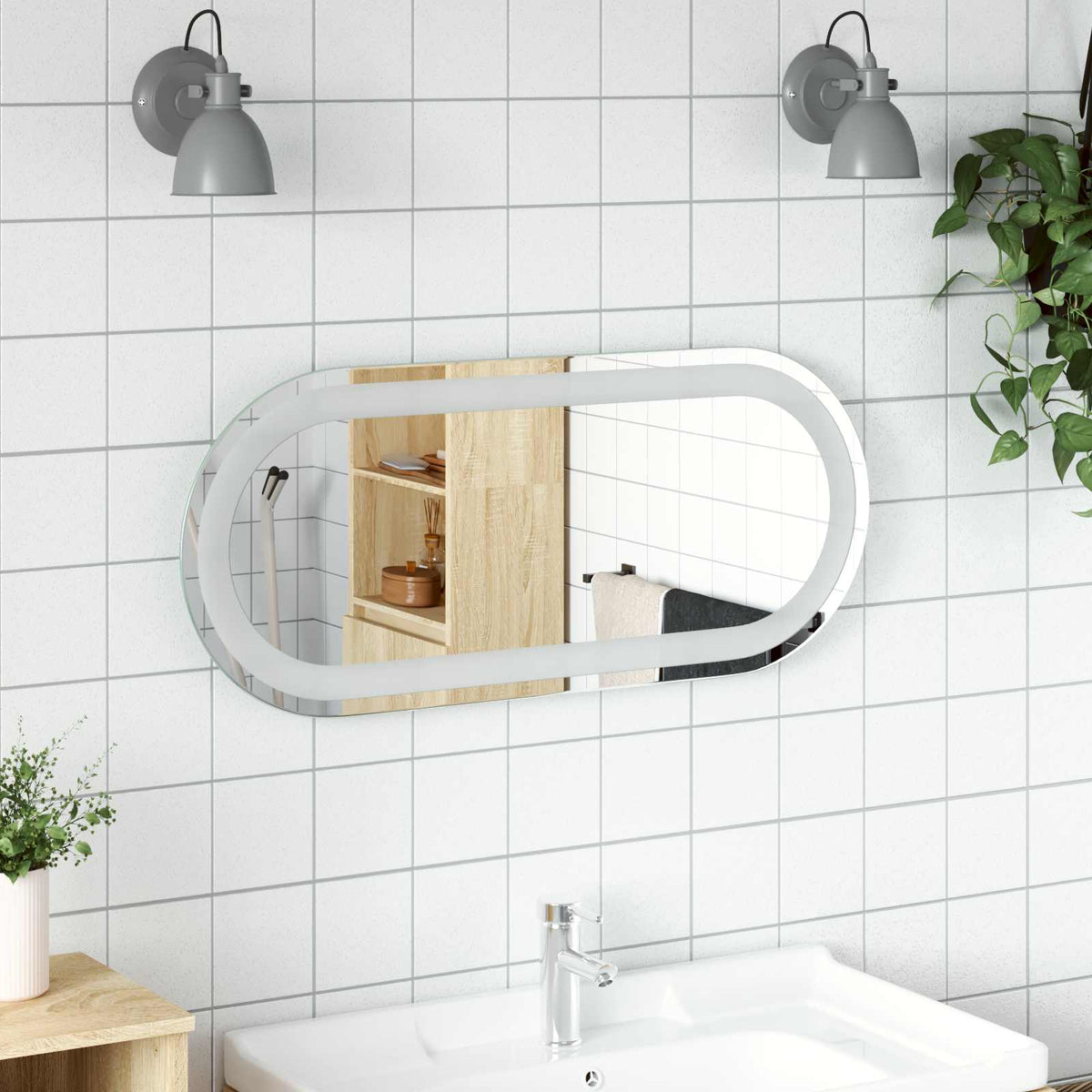 Led Badkamer Spiegel Transparant Gehard Glas