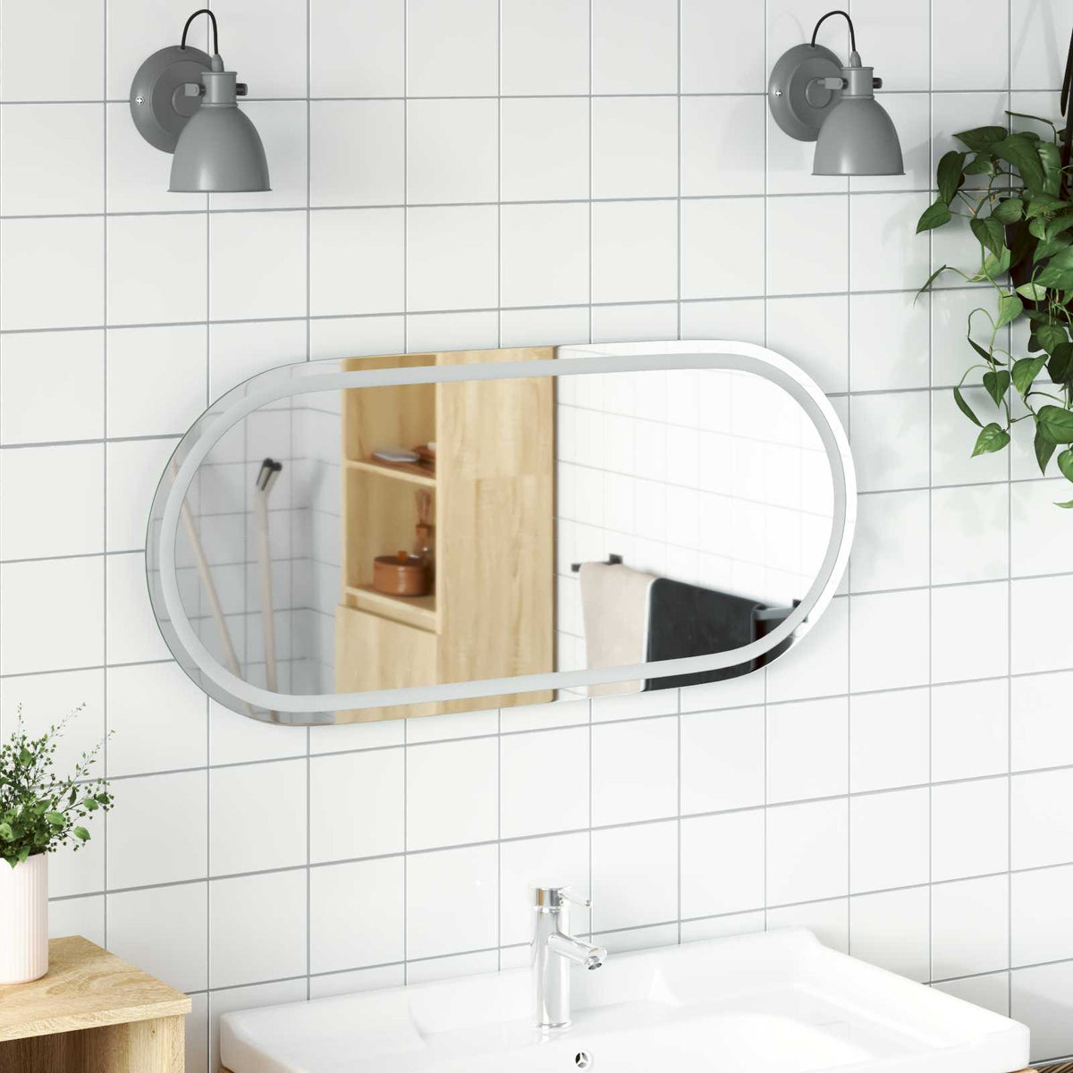 Led Badkamer Spiegel Transparant Gehard Glas